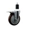 Service Caster 5'' SS Maroon Poly Swivel 1-1/2'' Expanding Stem Caster Total Lock Brake SCC-SSEXTTL20S514-PPUB-MRN-112 - alternate 1